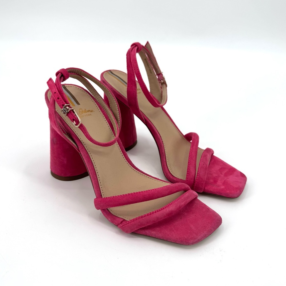 Sam Edelman Chic Pink Strappy Kia Women's Block Heels Size 6